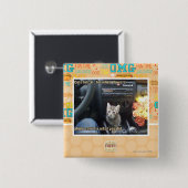 Wanneer bloemen niet genoeg zijn vierkante button 5,1 cm (Voorkant /achterkant)