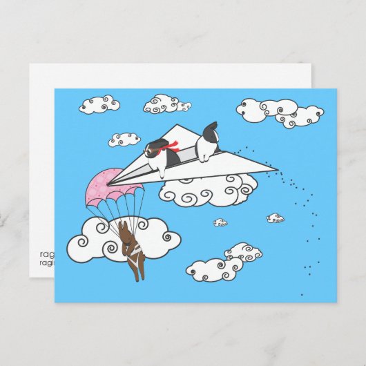 WANNEER BUNNIES AANSLAAN BRIEFKAART (Voorkant / Achterkant)