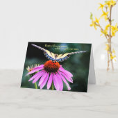 Wanneer Butterflies sympathikaart Kaart (Gele Bloem)