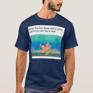 Wanneer de buschauffeur begint te rijden voordat u t-shirt