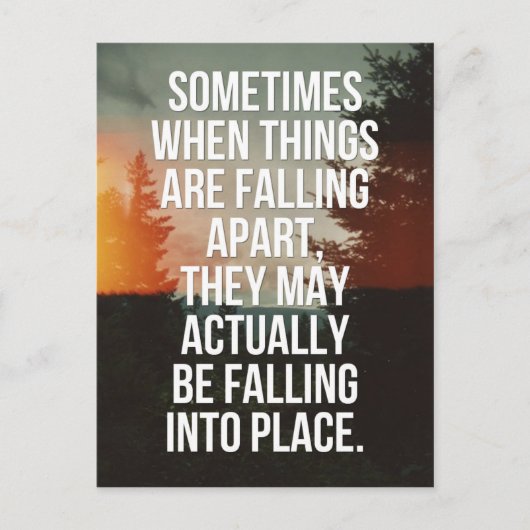 Wanneer de dingen buiten Citaat vallen Briefkaart (Voorkant)