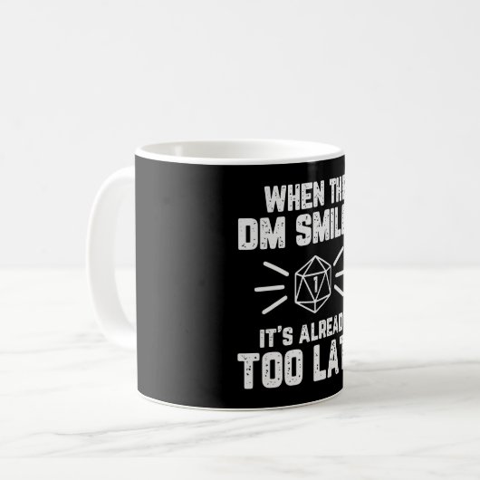 Wanneer de DM Smile RPG Nerd Koffiemok (Voorkant links)