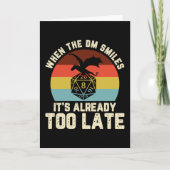 Wanneer de DM Smile RPG Nerd Retro Kaart (Voorkant)