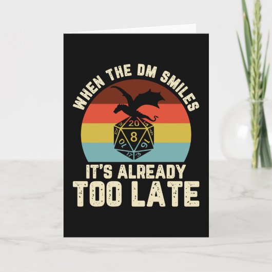 Wanneer de DM Smile RPG Nerd Retro Kaart (Voorkant)