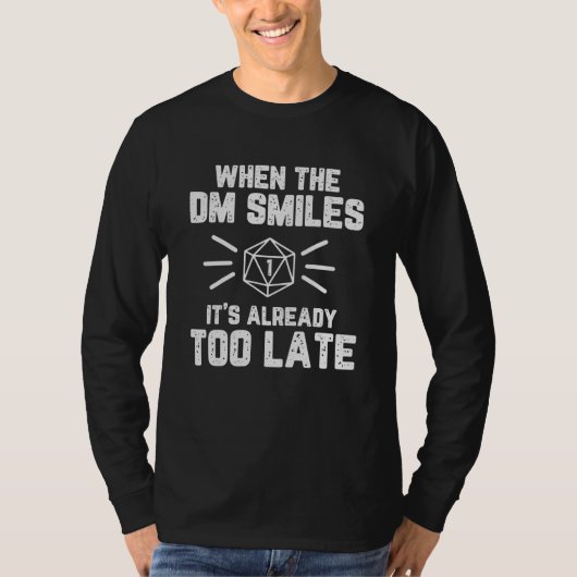Wanneer de DM Smile RPG Nerd T-shirt (Voorkant)