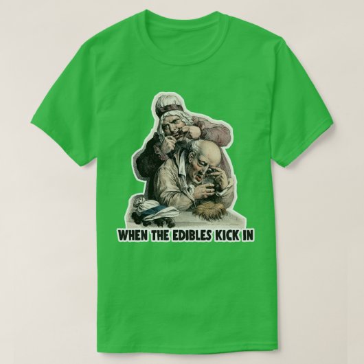 Wanneer de Edibles in grappige hoge AFStoner Drugs T-shirt (Design voorkant)