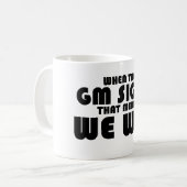 Wanneer de genetisch gemodificeerde organismen koffiemok (Voorkant links)