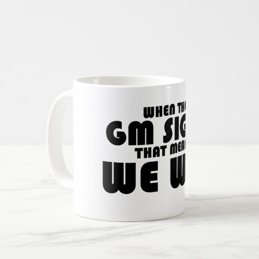 Wanneer de genetisch gemodificeerde organismen koffiemok (Voorkant links)