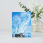 Wanneer de golven van de oceaan op de waterverf va briefkaart (Staand voorkant)