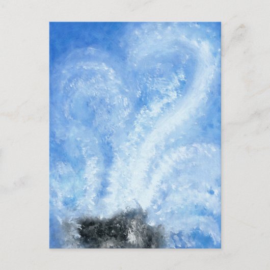 Wanneer de golven van de oceaan op de waterverf va briefkaart (Voorkant)