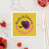 Wanneer de heksen dit nabij de halloween roze Tex  Servet (Insitu)