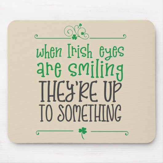 Wanneer de Ierse ogen de Muismat van sint-Patricks (Voorkant)