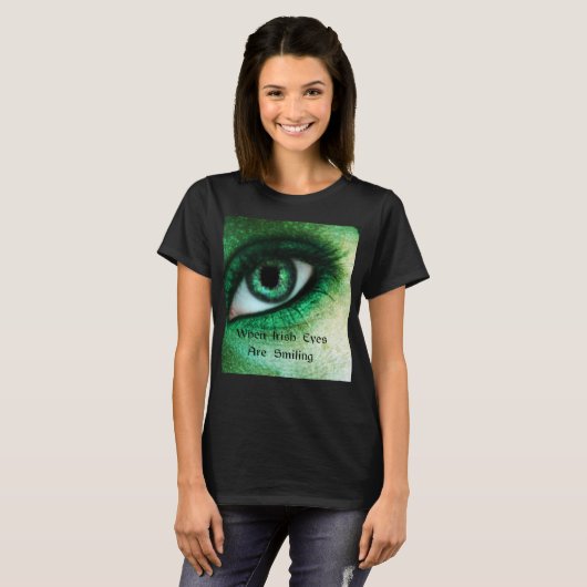 wanneer de Ierse ogen glimlachen T-shirt (Voorkant volledig)