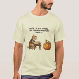 wanneer de kat de pompoen schrijft fluistert hij g t-shirt