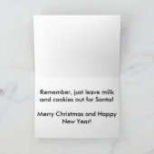 Wanneer de Kerstman drink ("Flits") Feestdagen Kaart (Binnen)