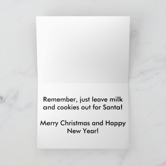 Wanneer de Kerstman drink ("Flits") Feestdagen Kaart (Binnen)