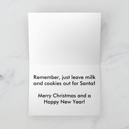 Wanneer de Kerstman drink ("Rendier") Feestdagen Kaart (Binnen)