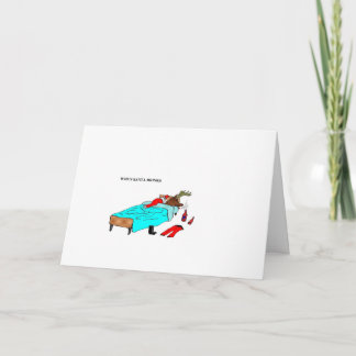 Wanneer de Kerstman drink ("Rendier") Feestdagen Kaart