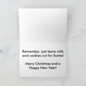 Wanneer de Kerstman drink ("Snowbank") Feestdagen Kaart (Binnen)