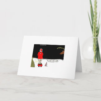 Wanneer de Kerstman drink ("Snowbank") Feestdagen Kaart