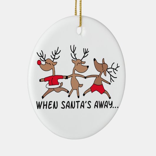 Wanneer de Kerstman weg is Keramisch Ornament (Rechts)