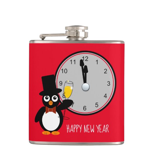 Wanneer de klok slaat, is er twaalf vlindervaten m heupfles (Voorkant)