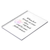 Wanneer de knopen van de Angst Faith Zwarte Tekst  Notitieboek (Linkerzijde)