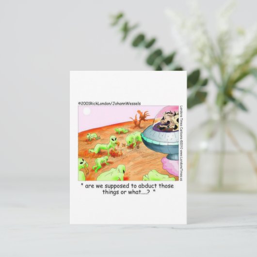 Wanneer de Koeien de ruimte Rulden geeft het Funny Briefkaart (Staand voorkant)