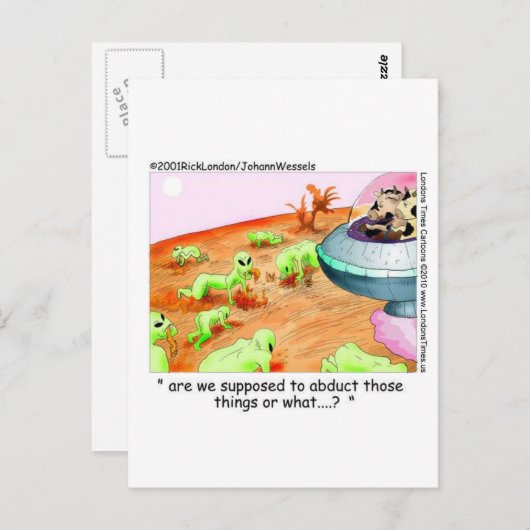 Wanneer de Koeien de ruimte Rulden geeft het Funny Briefkaart (Voorkant / Achterkant)