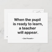 Wanneer de leerling klaar is briefkaart (Voorkant / Achterkant)