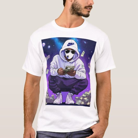 "Wanneer de liefde het geldspoor volgt" T-shirt (Voorkant)
