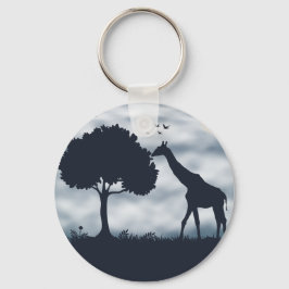 Wanneer de maan fluistert naar de Giraffe Sleutelhanger