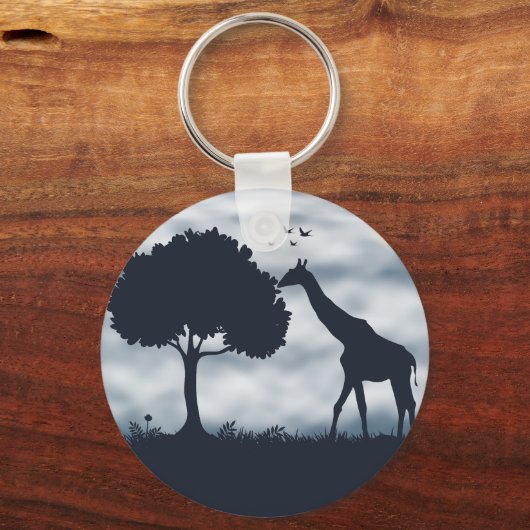 Wanneer de maan fluistert naar de Giraffe Sleutelhanger (Voorkant)