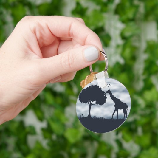 Wanneer de maan fluistert naar de Giraffe Sleutelhanger (Hand)