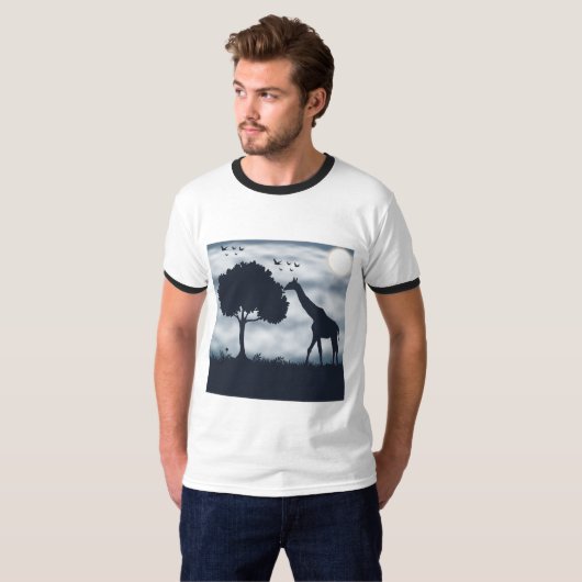 Wanneer de maan fluistert naar de Giraffe T-shirt (Voorkant volledig)