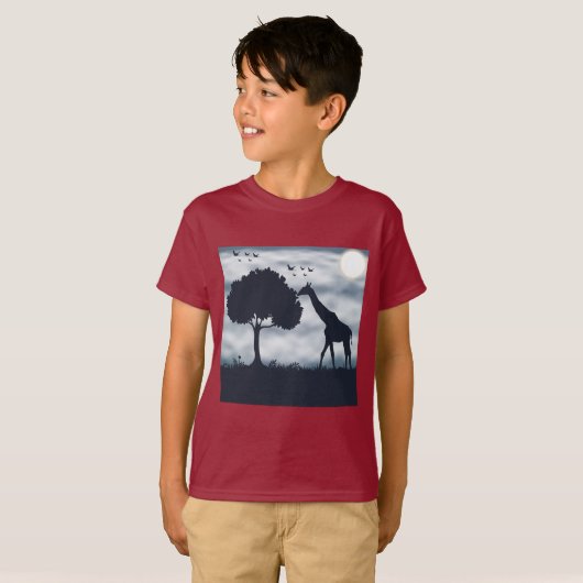Wanneer de maan fluistert naar de Giraffe T-shirt (Voorkant volledig)