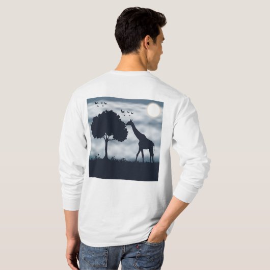Wanneer de maan fluistert naar de Giraffe T-shirt (Achterkant volledig)