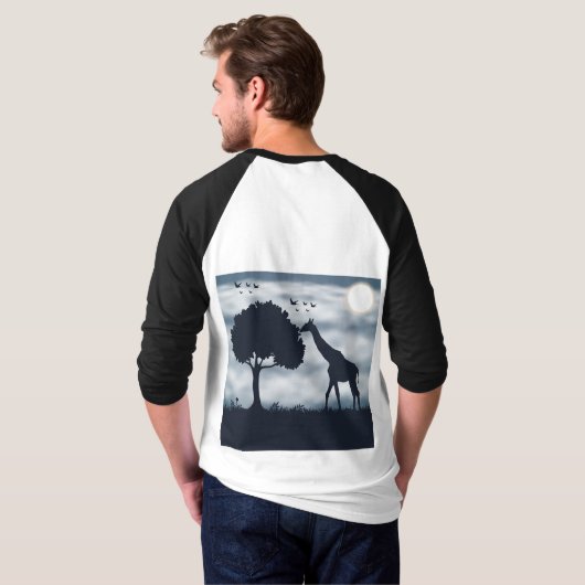 Wanneer de maan fluistert naar de Giraffe T-shirt (Achterkant volledig)