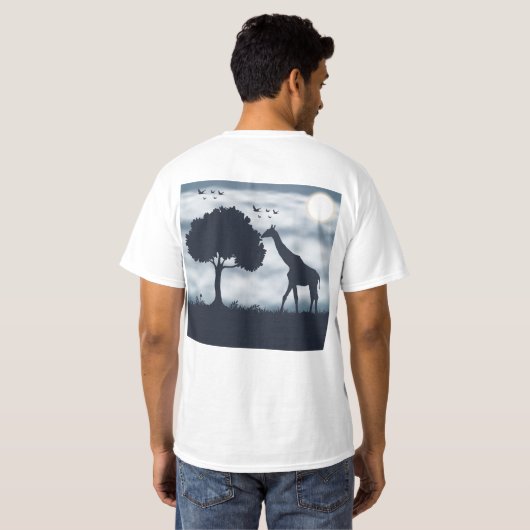 Wanneer de maan fluistert naar de Giraffe T-shirt (Achterkant volledig)