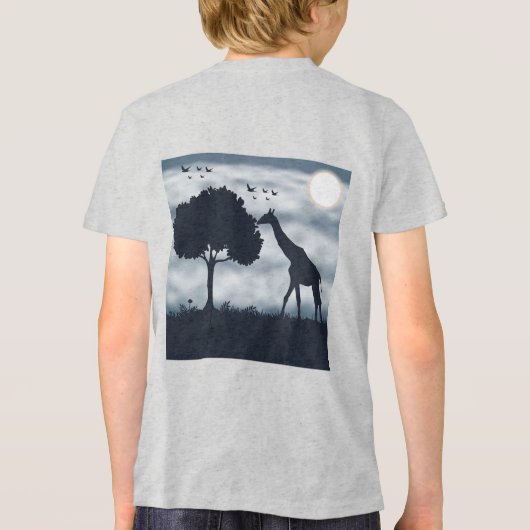 Wanneer de maan fluistert naar de Giraffe Tri-Blend Shirt (Achterkant)
