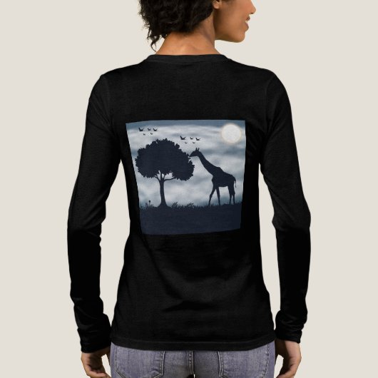 Wanneer de maan fluistert naar de Giraffe Tri-Blend Shirt (Achterkant)