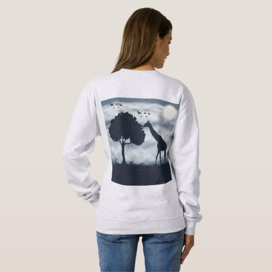 Wanneer de maan fluistert naar de Giraffe Trui (Achterkant volledig)