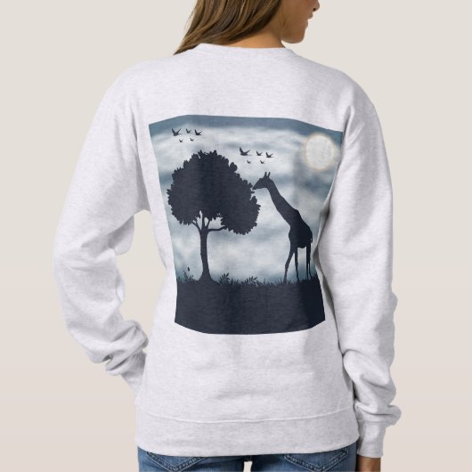 Wanneer de maan fluistert naar de Giraffe Trui (Achterkant)