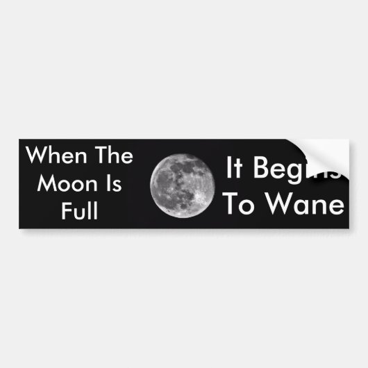 Wanneer de maan vol is Bumpersticker (Voorkant)