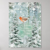 wanneer de robins kerstwinterbord verschijnt poster (Voorkant)