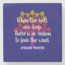 WANNEER DE ROOTS DE DIEP Inspirerend Citaat ZIJN Stenen Onderzetter