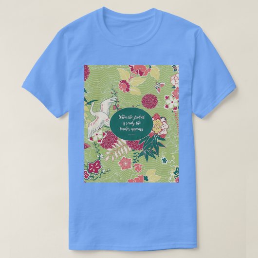 Wanneer de student klaar is, verschijnt de leraar t-shirt (Design voorkant)