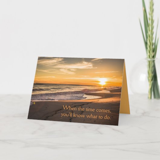 Wanneer de Tijd Notecard komt Kaart (Voorkant)