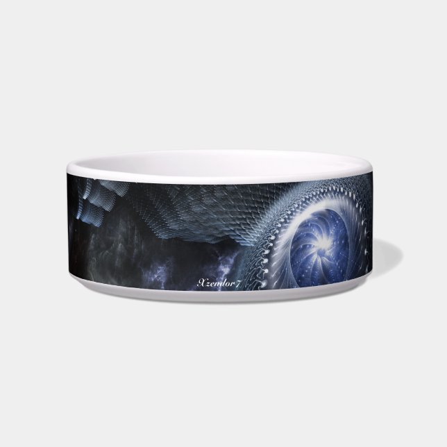 Wanneer de Universitsen fractaal Kunstet Bowl bots Voerbakje (Voorkant)