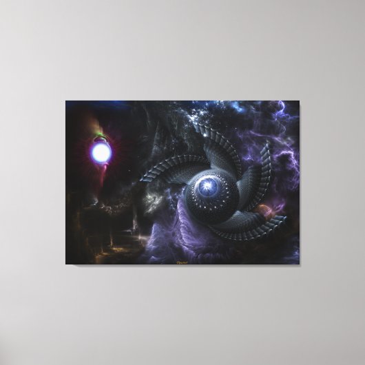 Wanneer de Universitten fractaal Kunstschildpad bo Canvas Afdruk (Voorkant)